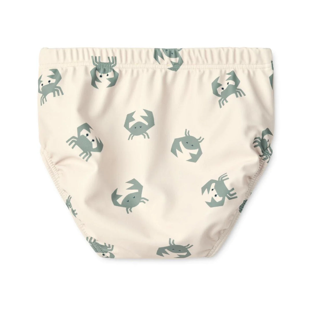 Liewood Kąpielówki dla niemowląt Anthony Baby Printed Swim Pants Crab Sandy rozmiar 74