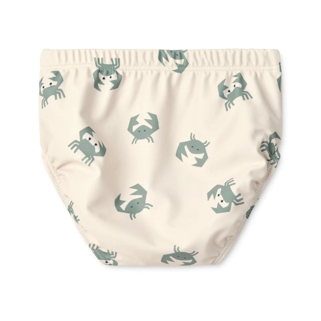 Liewood Kąpielówki dla niemowląt Anthony Baby Printed Swim Pants Crab Sandy rozmiar 80