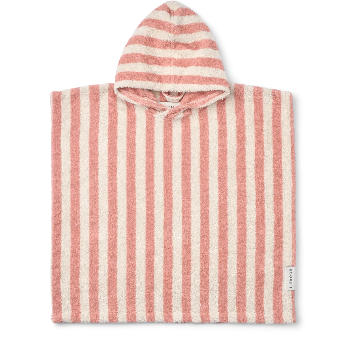 Liewood Ponczo kąpielowe dla dzieci Koi Terry Coral blush / creme de la creme stripe
