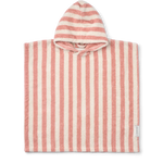 Liewood Ponczo kąpielowe dla dzieci Koi Terry Coral blush / creme de la creme stripe