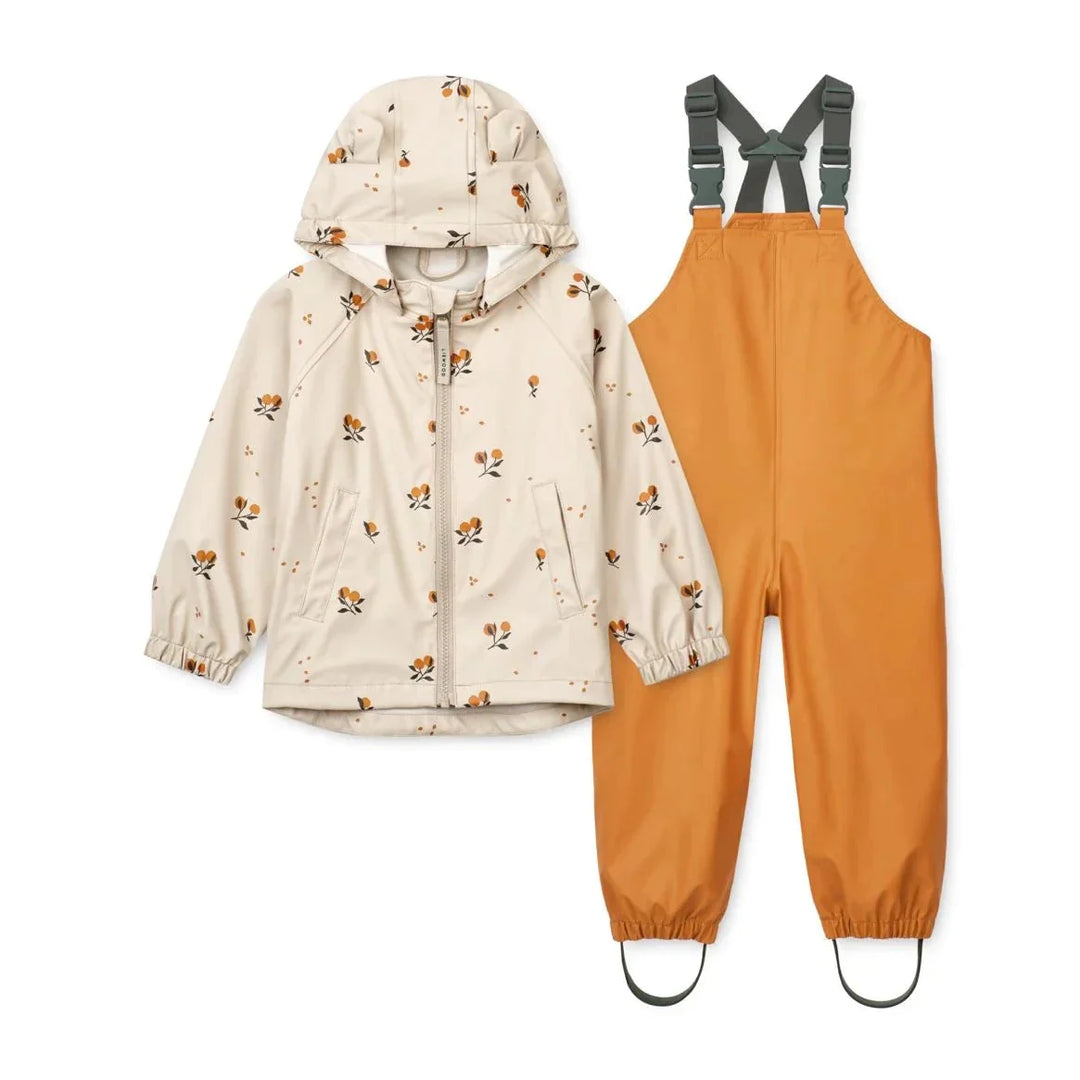 Liewood kurtka i spodnie przeciwdeszczowe dziecięce 86 cm Peach / Sandy