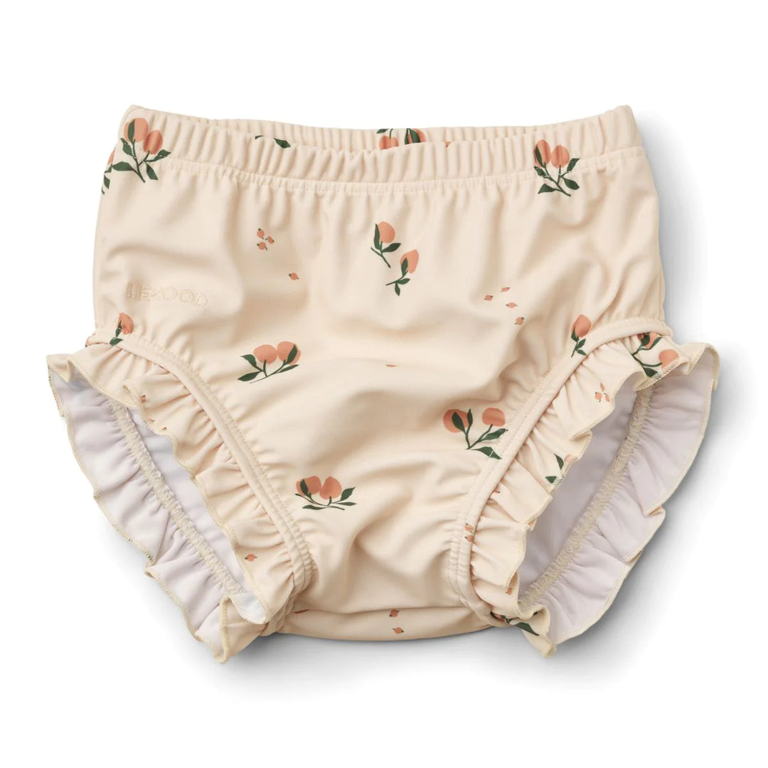 Liewood Kąpielówki dla niemowląt majtki kąpielowe Mila Baby Printed Swim Pants Peach Sea shell rozmiar 86