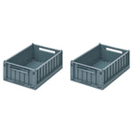 Liewood Koszyki na zabawki Weston Storage Box S 2-pack Whale blue