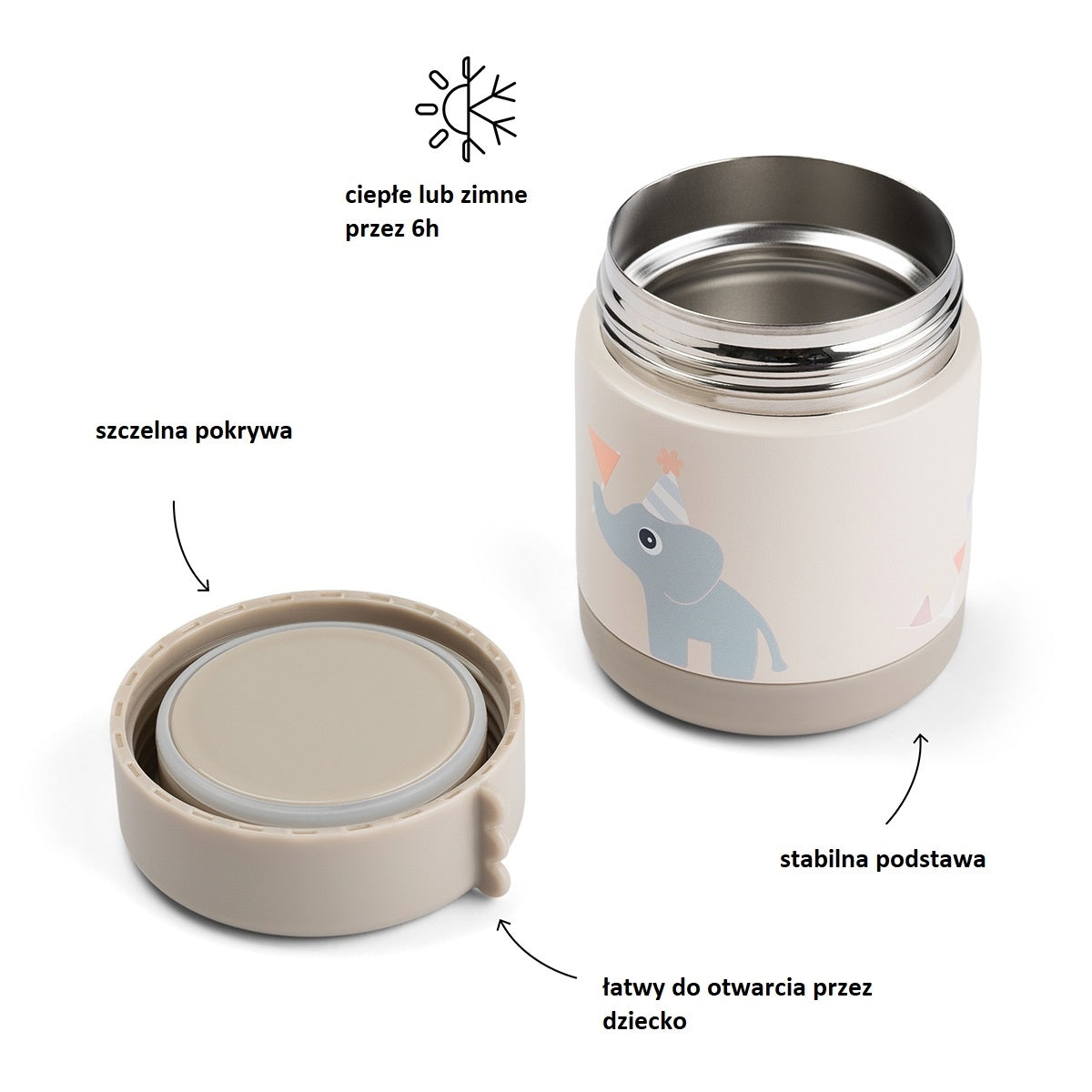 Done by Deer Termos obiadowy dla dziecka 300ml Celebration Sand