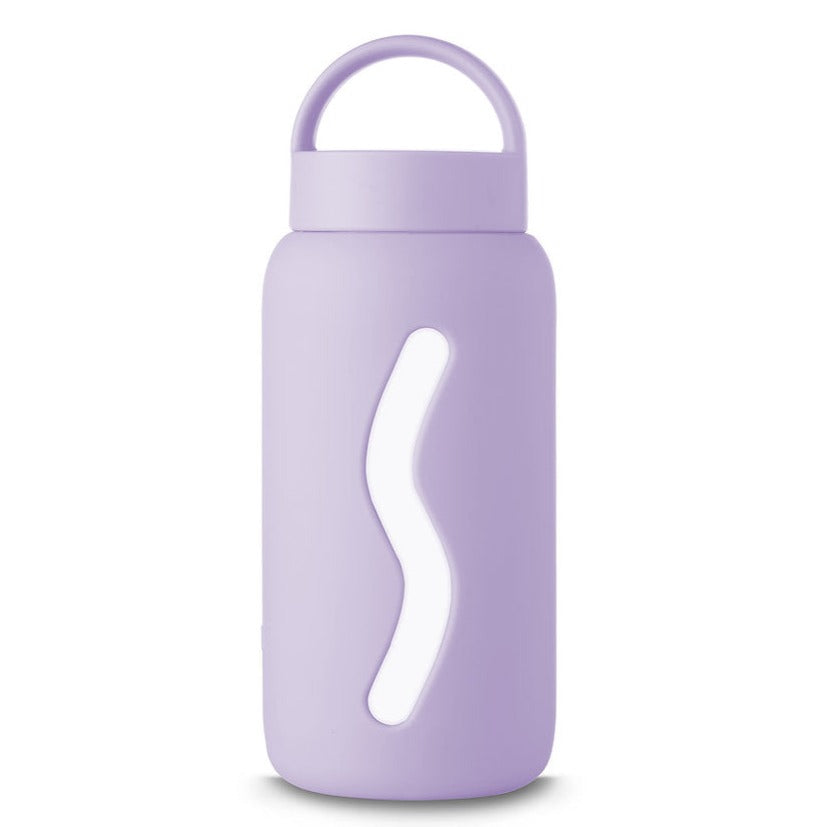 MUUKI Szklana butelka na wodę Mini Pastel Lilac 500ml