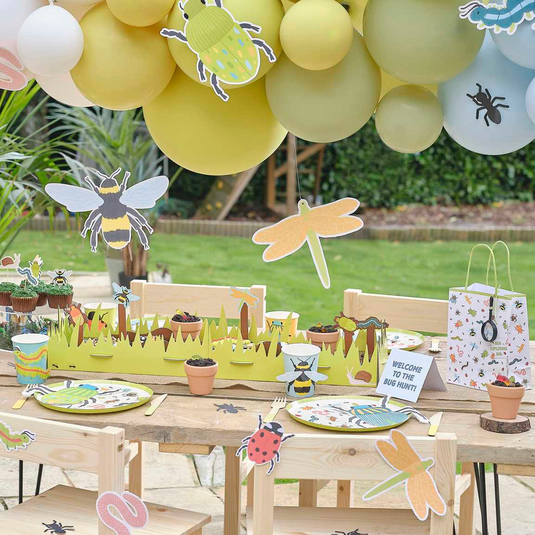 Gingerray Balony urodzinowe Bug Party Birthday balloons with Bug Balloon Tails