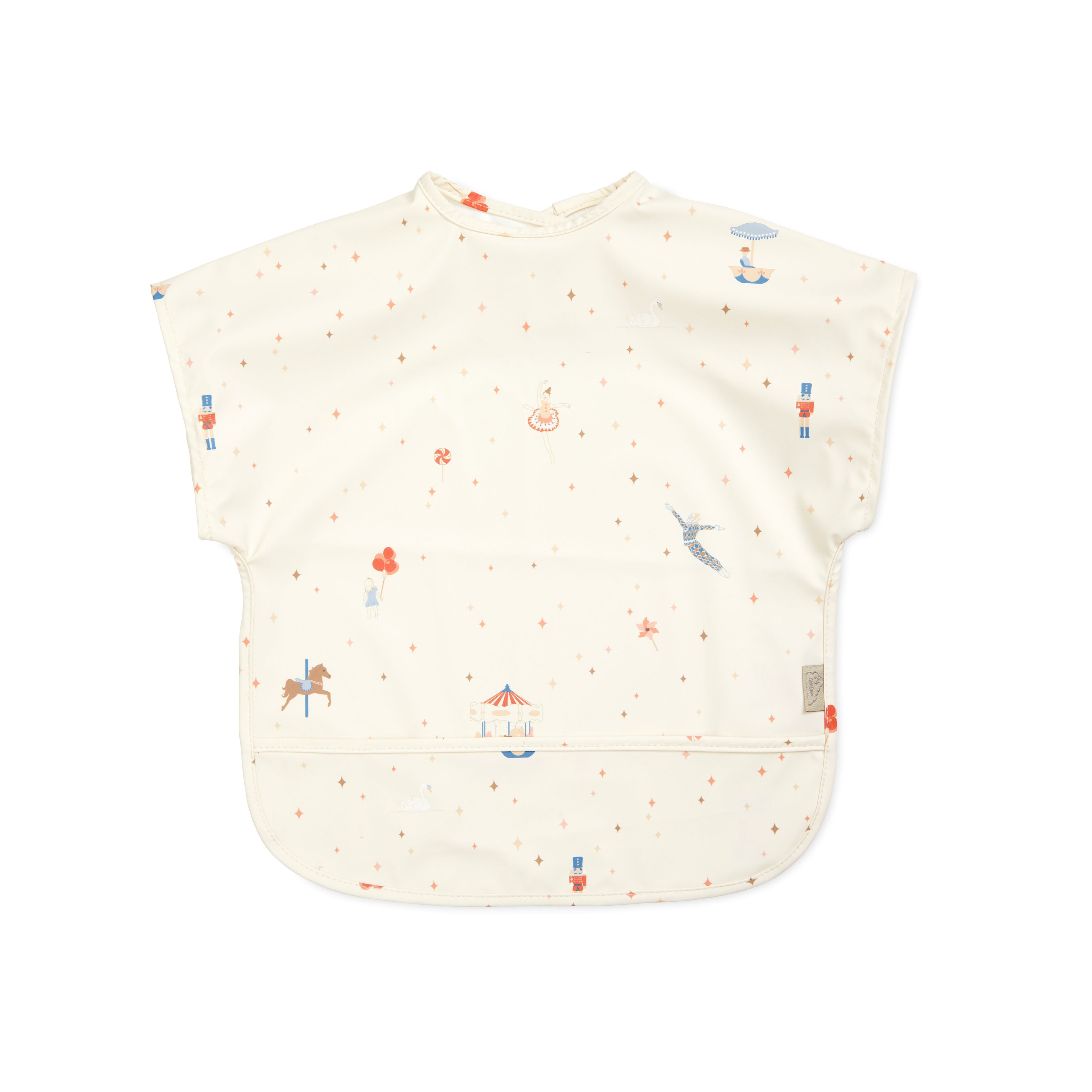 Cam Cam Copenhagen Śliniak z krótkimi rękawkami dla niemowlaka Carousel