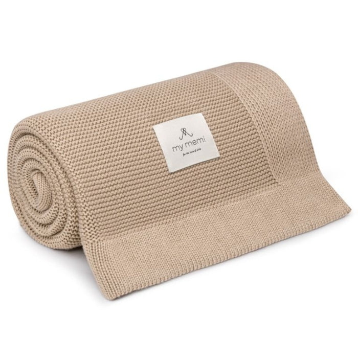 Memi Bambusowy kocyk beige classic 80x100 cm
