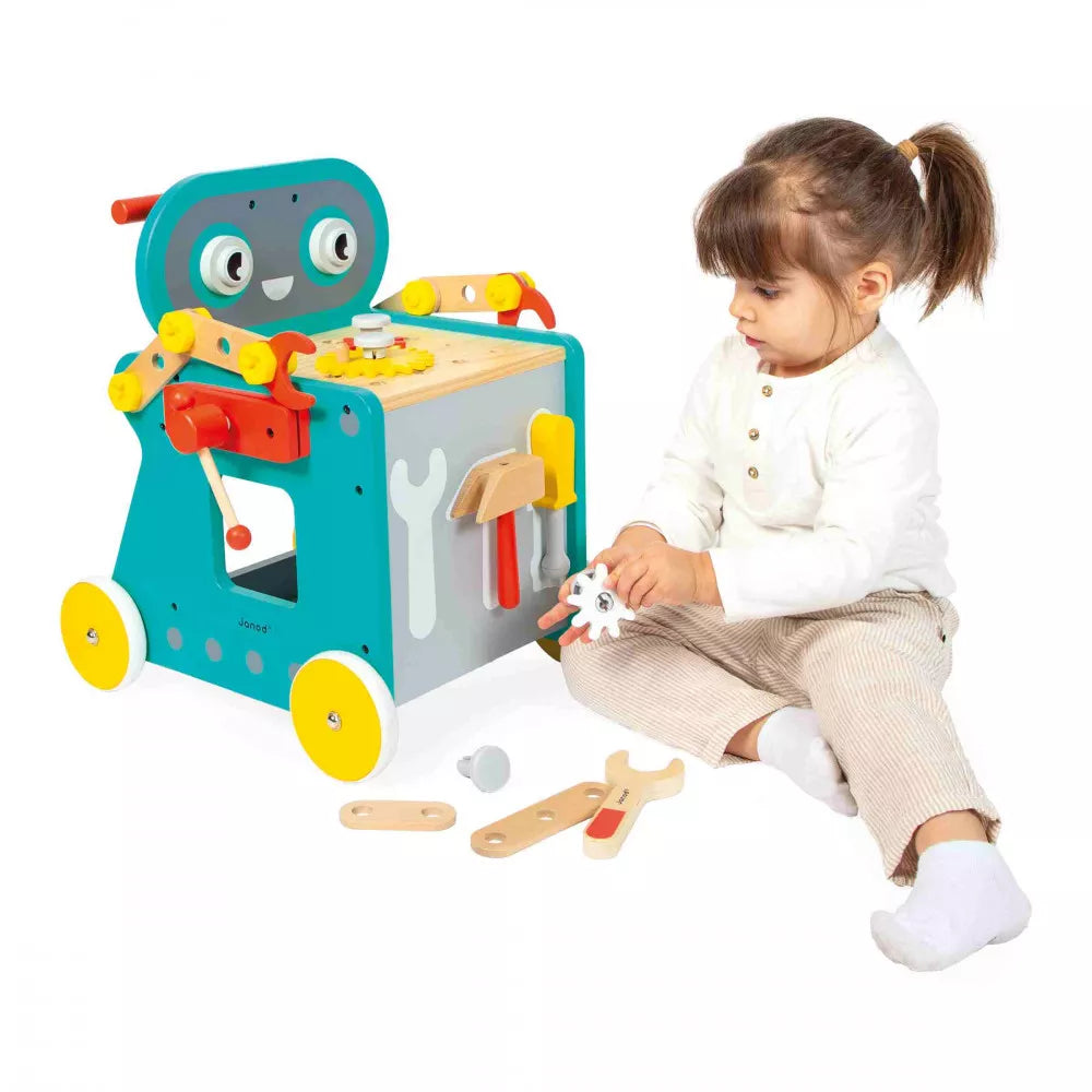 Janod Drewniany warsztat dla dzieci drewniany Robot Brico Kids