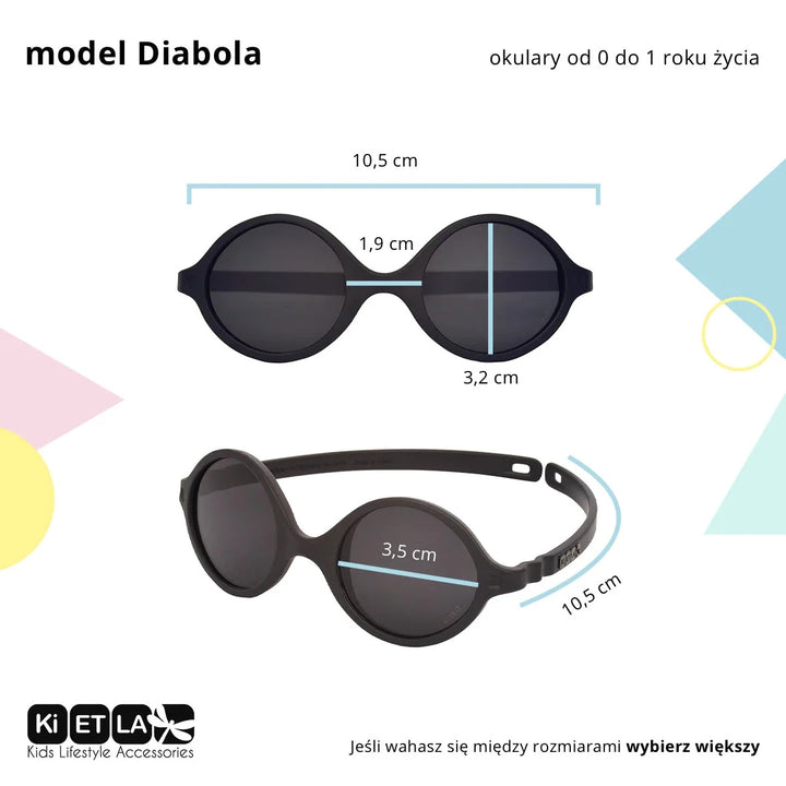 Kietla Okulary przeciwsłoneczne dla dzieci Diabola 0-1 różowe blush
