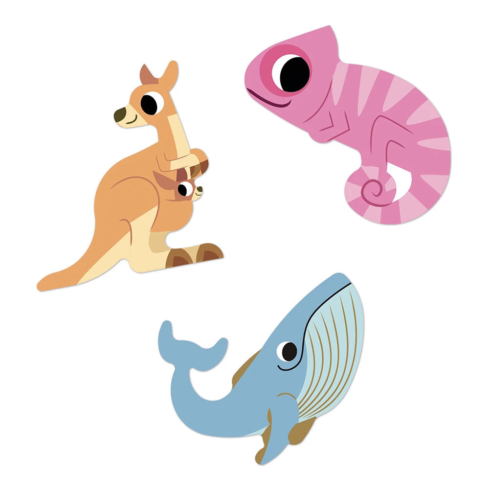 Janod Naklejki dla dzieci Egzotyczne zwierzęta 100szt