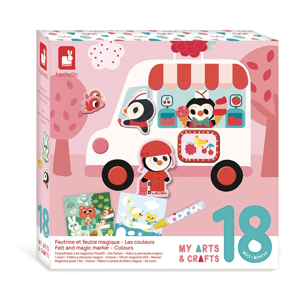 Janod Zestaw kreatywny Filc i magiczny pisak My arts & crafts