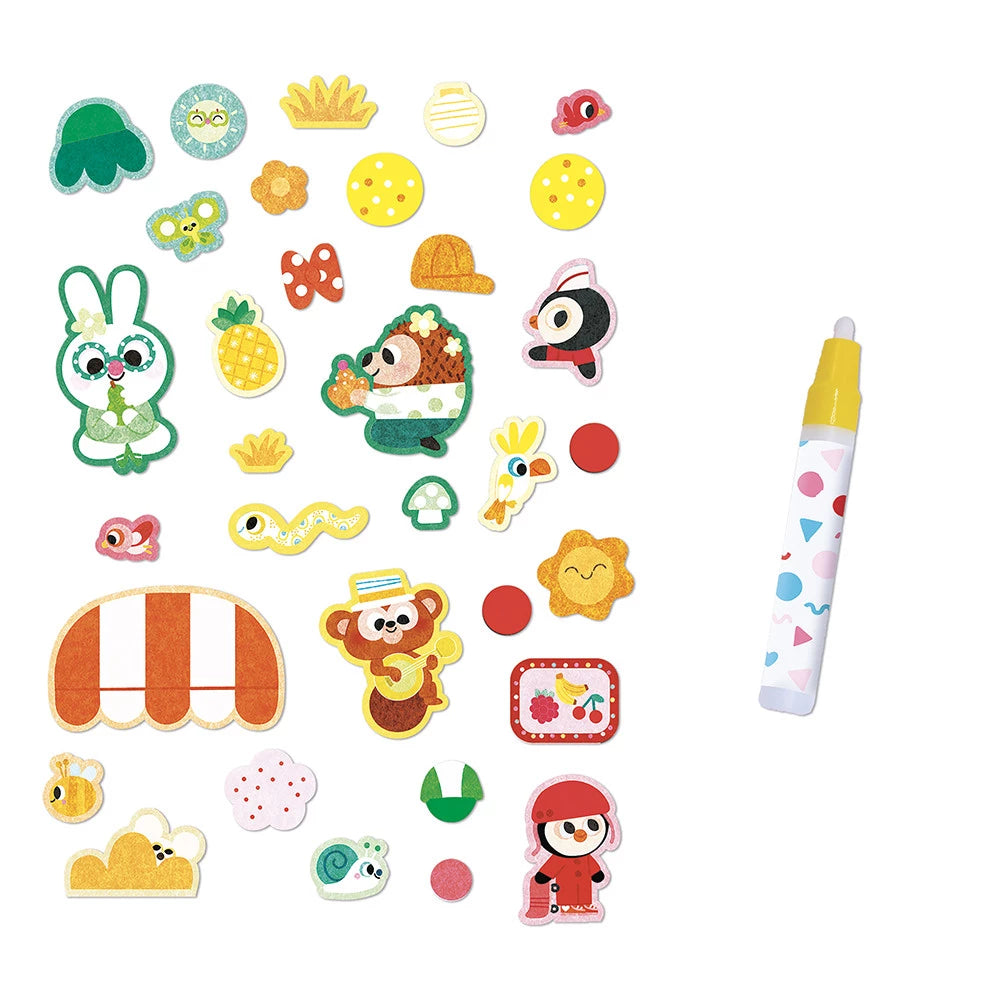 Janod Zestaw kreatywny Filc i magiczny pisak My arts & crafts