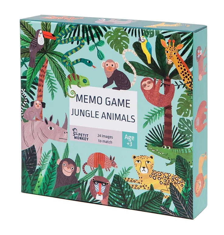 Petit Monkey Gra memo dla dzieci Jungle animals