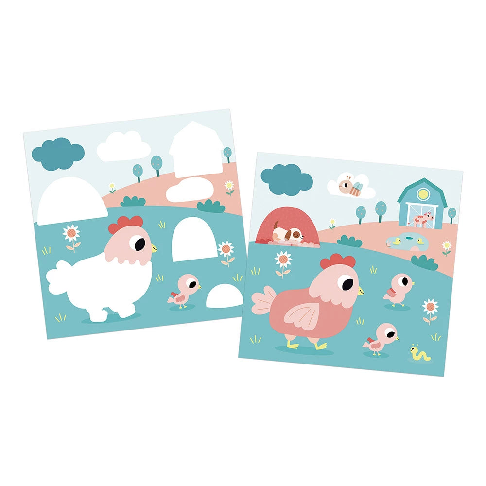 Janod Zestaw kreatywny kolorowanka wodna wielorazowa Farma