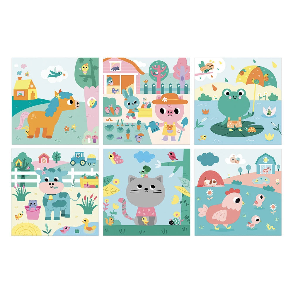 Janod Zestaw kreatywny kolorowanka wodna wielorazowa Farma