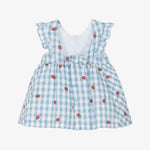 Mayoral Sukienka niemowlęca z figami seersucker Lagoon