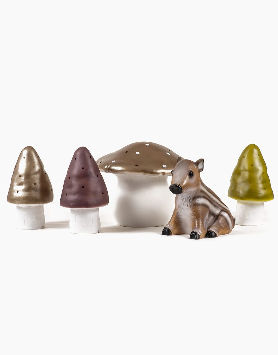 Minikane Lampka nocna w kształcie grzybka ciemny róż