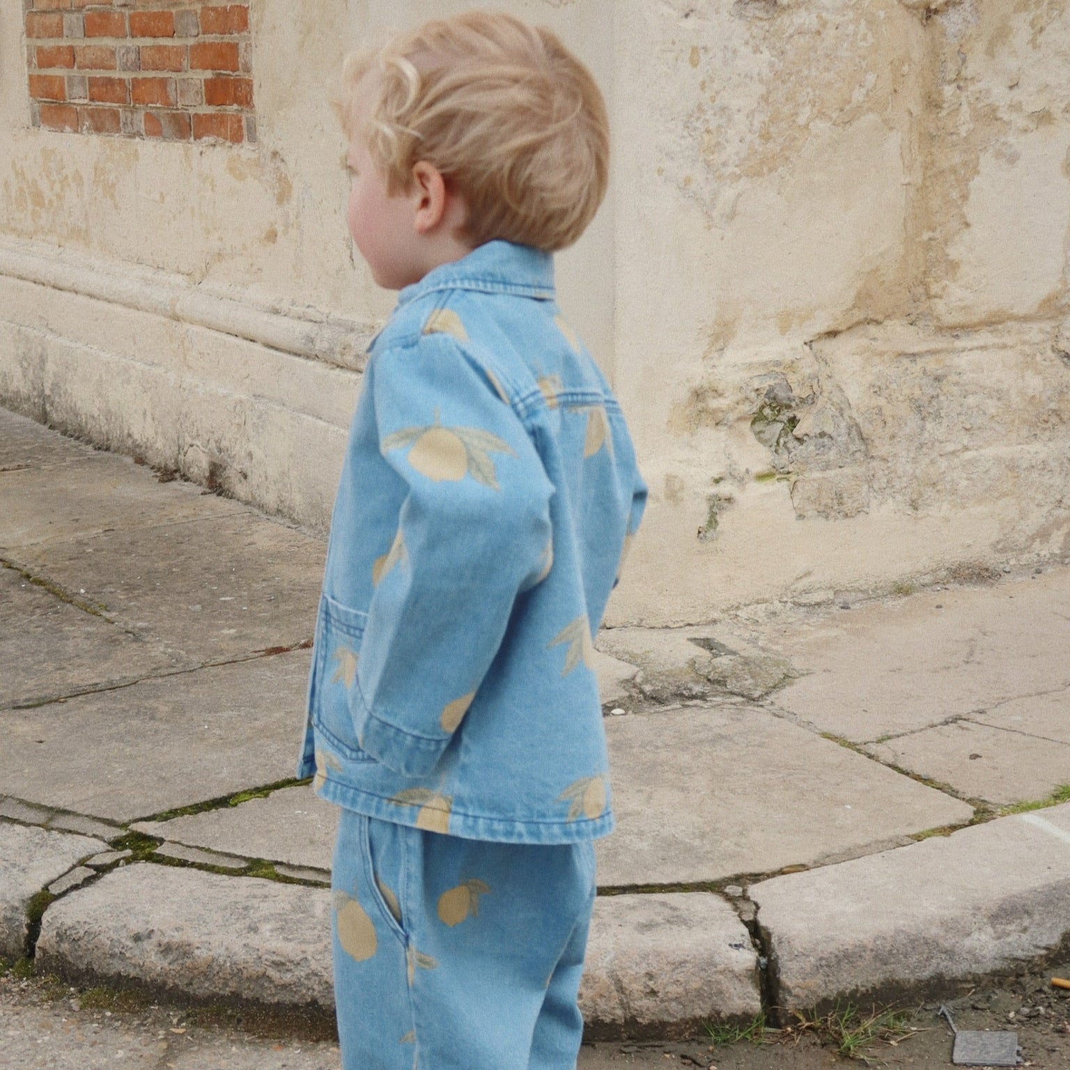 Konges Slojd Dżinsowa kurtka dziecięca Magot Lemon Denim