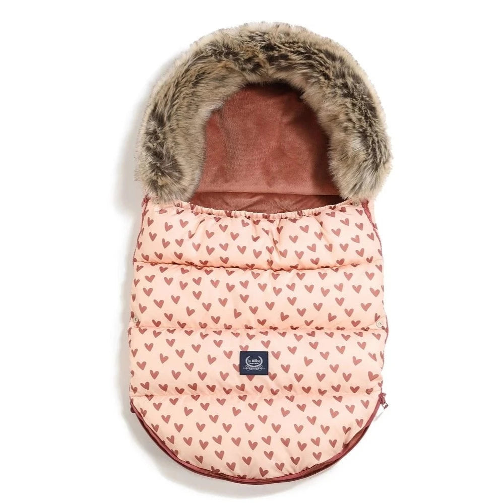 La Millou Śpiworek do wózka Combo Multi Heartbeat Pink