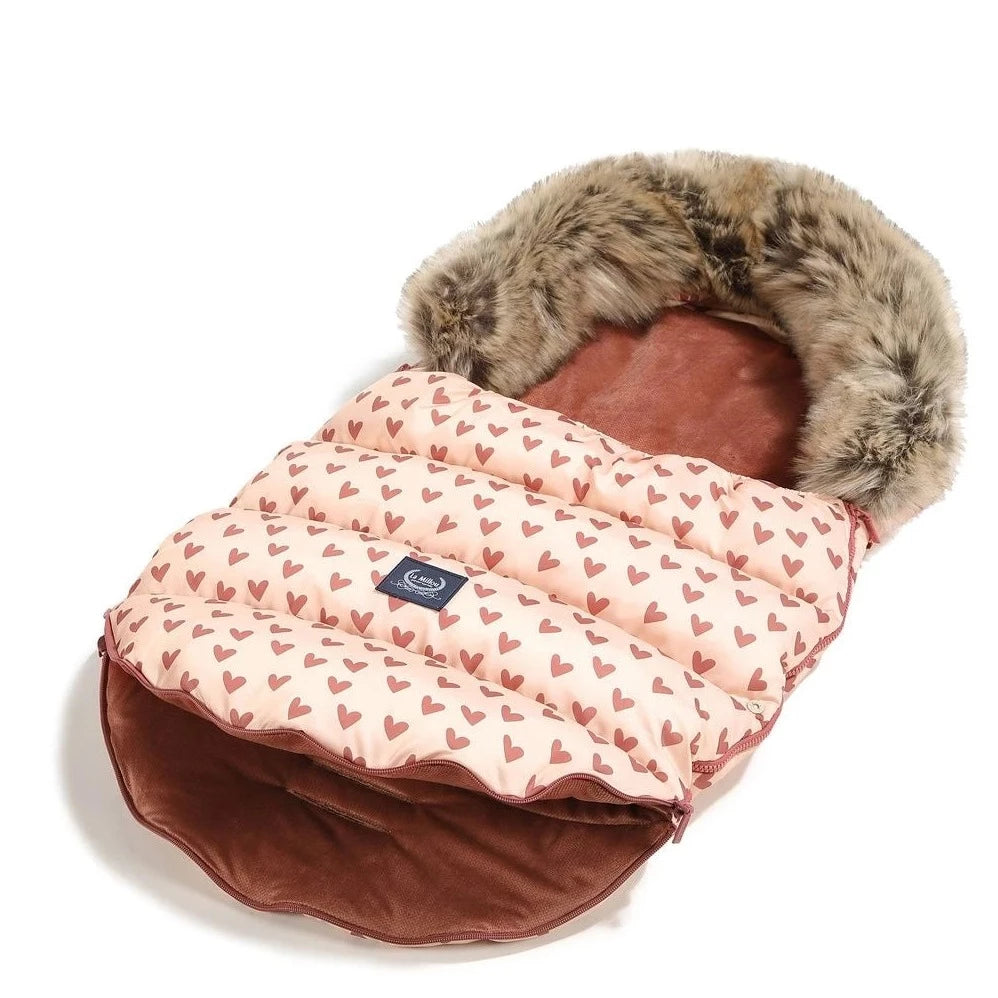 La Millou Śpiworek do wózka Combo Multi Heartbeat Pink