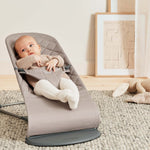 Babybjorn Leżaczek dla niemowlaka Bliss Woven Piaskowoszary zabawka