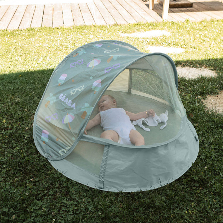 Beaba Mały namiot plażowy dla dzieci Breezynest ochrona UV UPF 50+ Lichen
