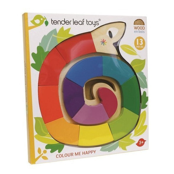 Tender Leaf Toys Układanka drewniana Kolorowy wąż