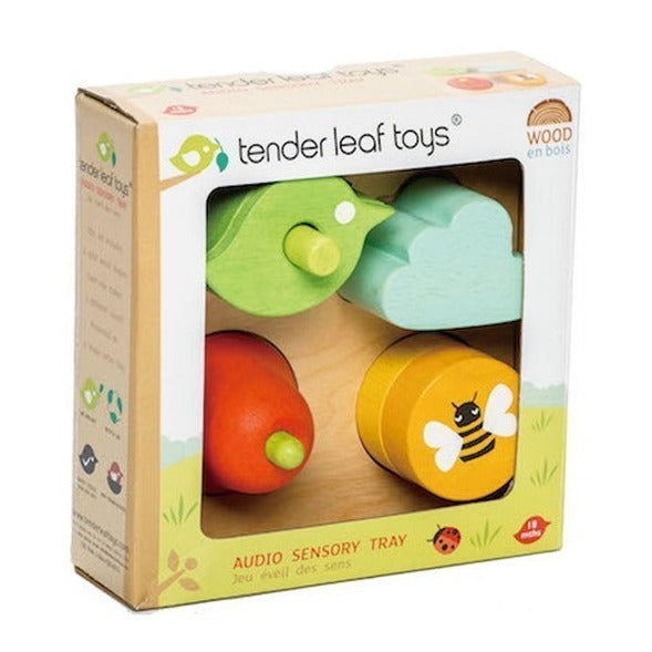 Teder Leaf Toys Drewniana układanka sensoryczna Ogród