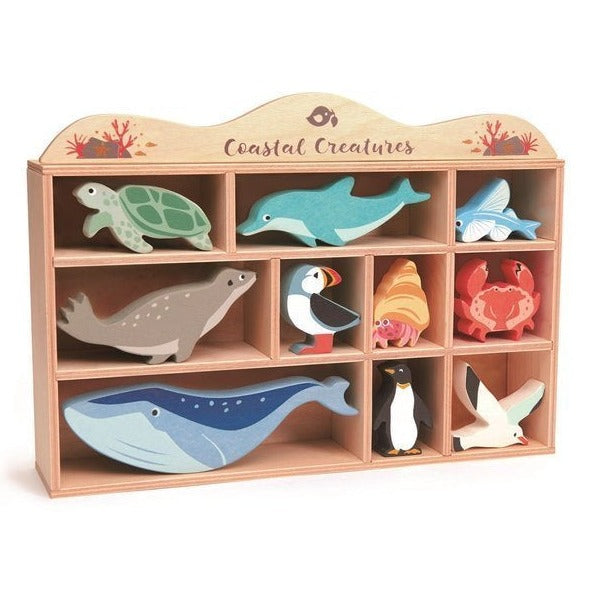 Tender Leaf Toys Drewniane figurki dla dzieci Zwierzęta morskie