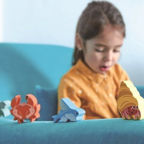 Tender Leaf Toys Drewniane figurki dla dzieci Zwierzęta morskie