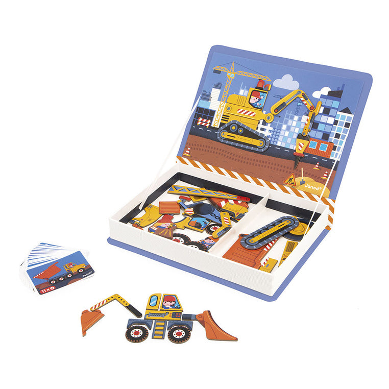 Janod Magnetyczna układanka Plac budowy Magnetibook