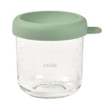 Beaba Szklany pojemnik na żywność z zamknięciem Sage green 250 ml