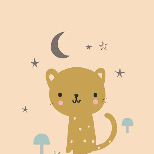 Petit Monkey Kartka prezentowa Leopard peach