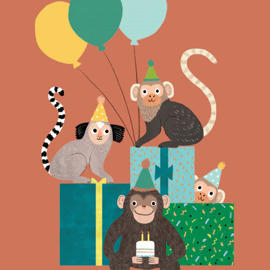 Petit Monkey Kartka prezentowa Monkey bunch