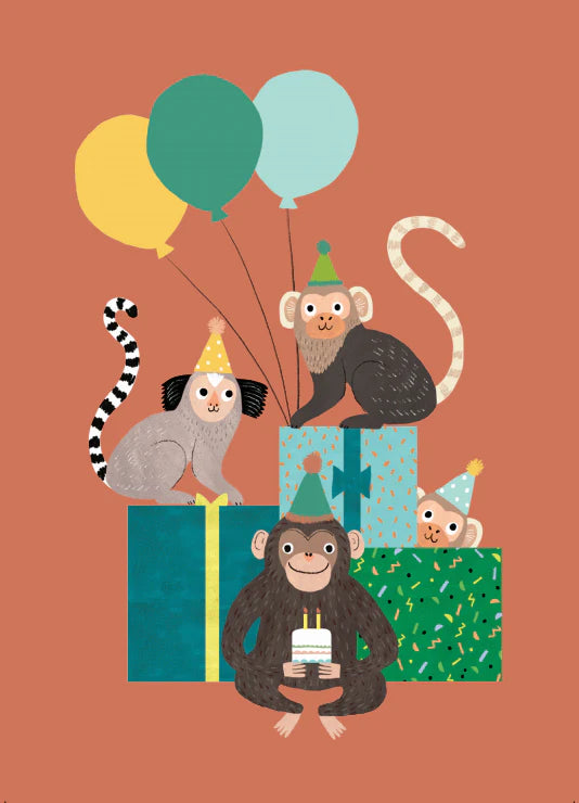 Petit Monkey Kartka prezentowa Monkey bunch