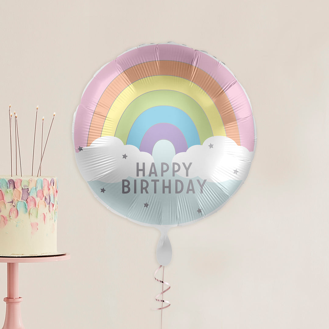 Gingerray Balon foliowy Rainbow Happy Birthday