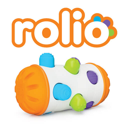 Fat Brain Toys Zabawka sensoryczna dla niemowląt Rolio Bobo Roller