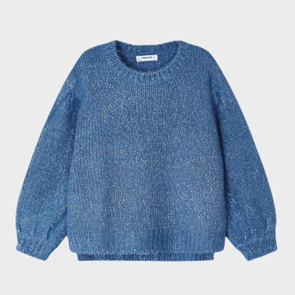 Mayoral Sweter dla dziewczynki niebieski 122 cm