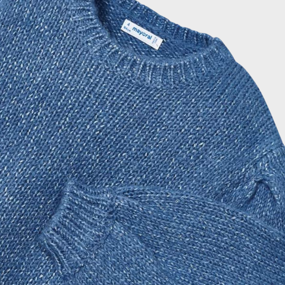 Mayoral Sweter dla dziewczynki niebieski 122 cm