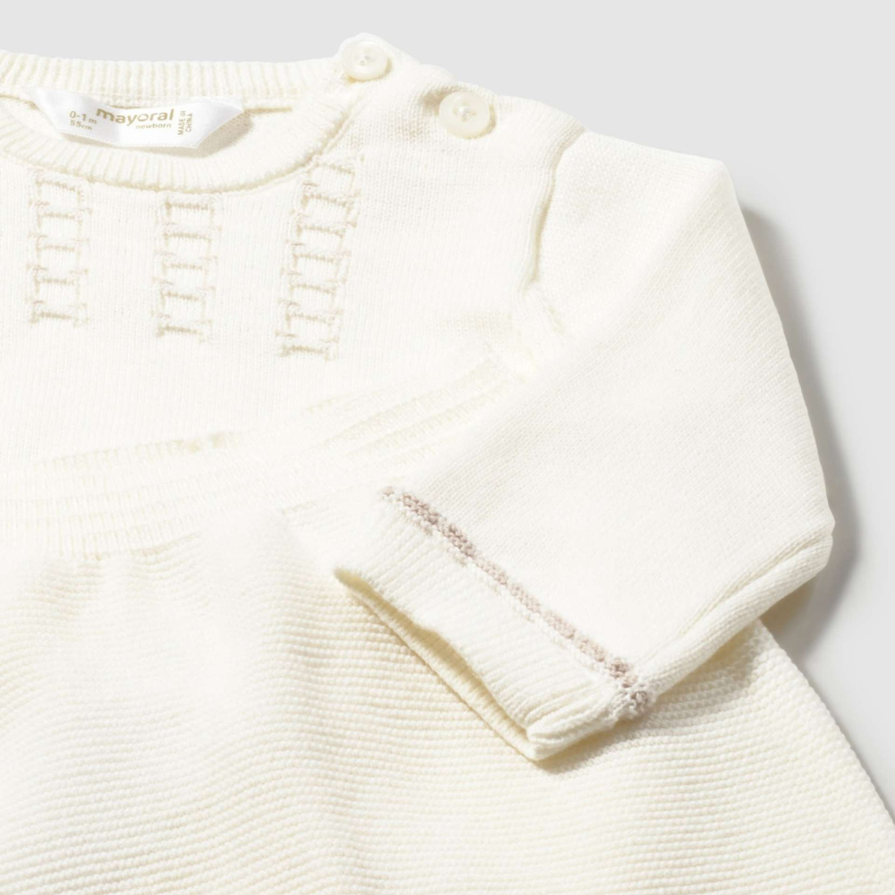 Mayoral Komplet niemowlęcy 2-częściowy półśpioszki i sweterek Ceramika