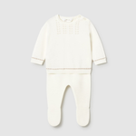 Mayoral Komplet niemowlęcy 2-częściowy półśpioszki i sweterek Ceramika