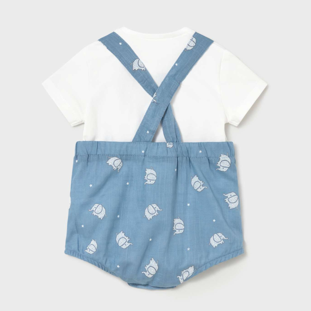 Mayoral Komplet niemowlęcy 2-częściowy Ogrodniczki i koszulka Tide