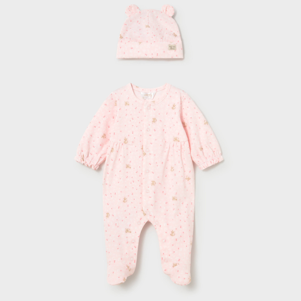 Mayoral Piżamka dla dziewczynki z czapeczką Rose Baby