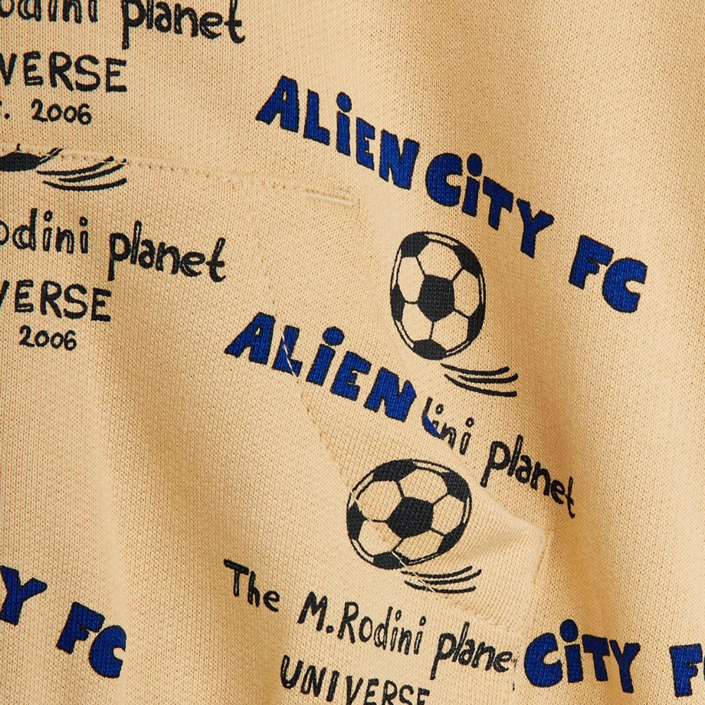 Mini Rodini Bluza dziecięca zapinana Alien City FC Beige
