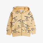 Mini Rodini Bluza dziecięca zapinana Alien City FC Beige