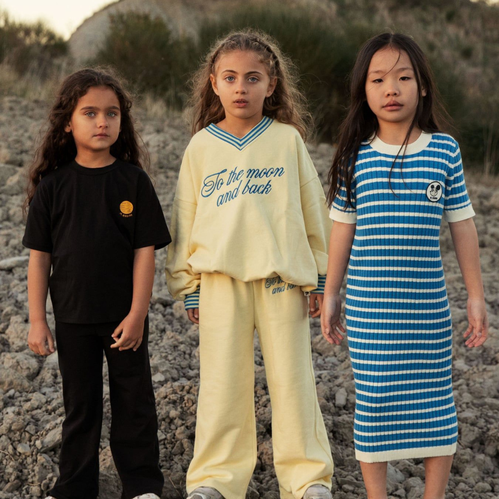 Mini Rodini Bluza dziecięca To the moon Yellow