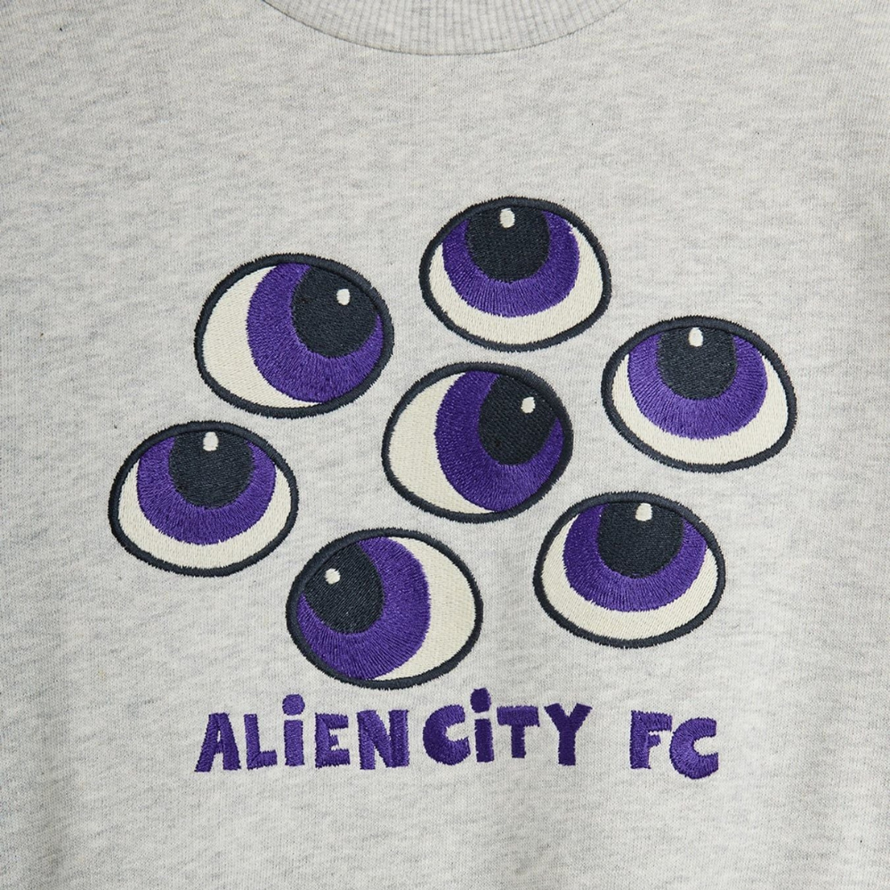 Mini Rodini Bluza dziecięca Eyes Grey Melange