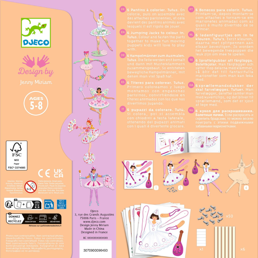 Djeco Zestaw artystyczny ruchome postacie baletnice