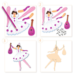 Djeco Zestaw artystyczny ruchome postacie baletnice